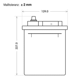 Bordnetzbatterie SilverMax EV A45-01 12V 45Ah technische Zeichnung Seite