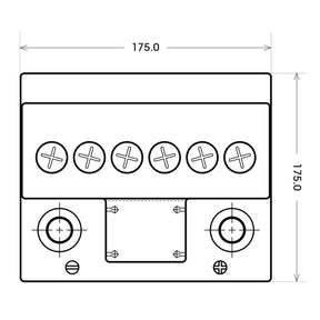 Bordnetzbatterie SilverMax EV 12V 45Ah technische Zeichnung oben
