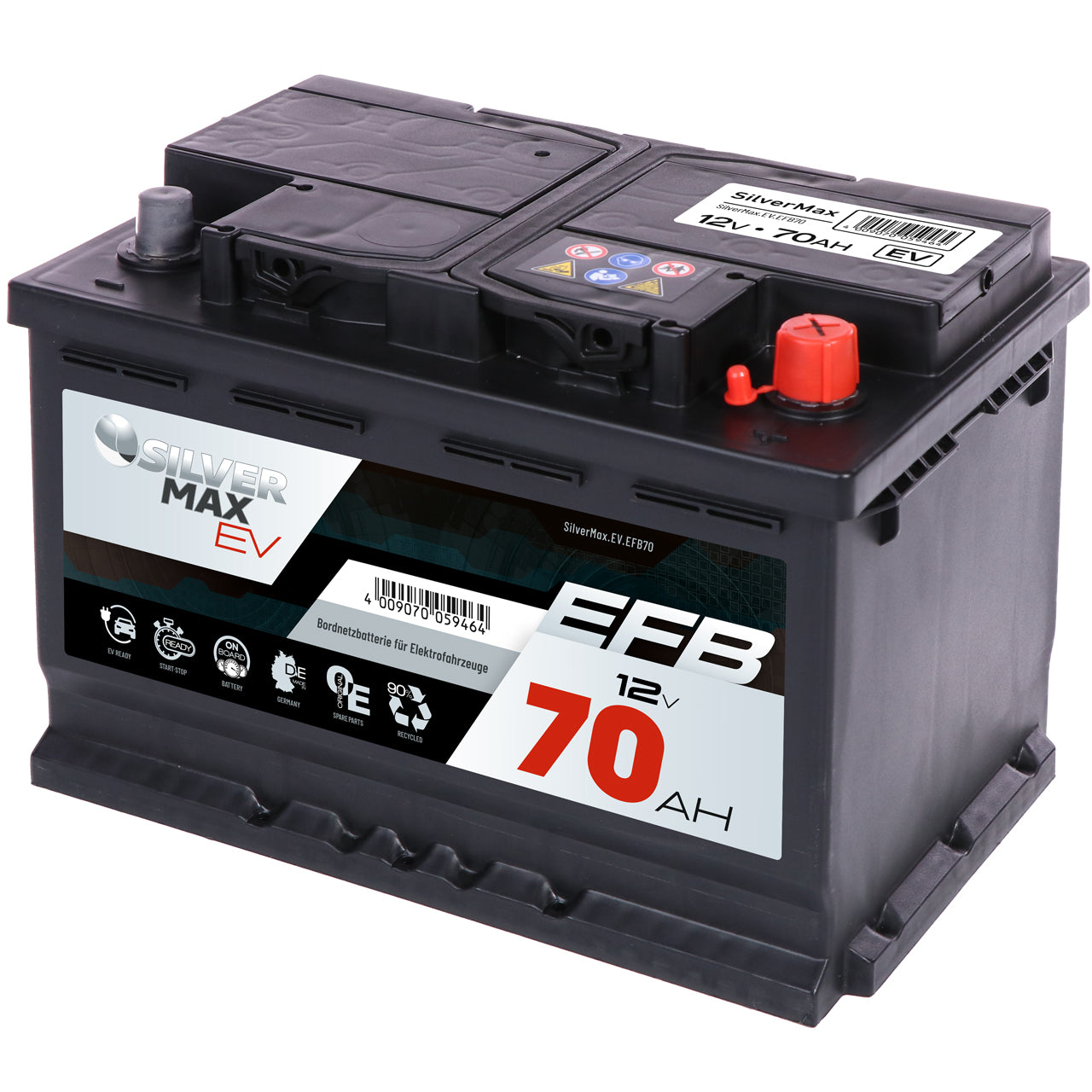 SilverMax EV EFB 12V 70Ah E-Auto Bordnetzbatterie