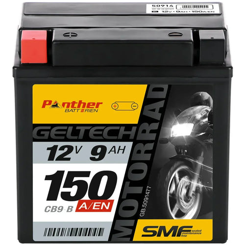 Panther Motorrad CB9-B 50914 GEL 12V 9Ah 150A/EN Motorradbatterie