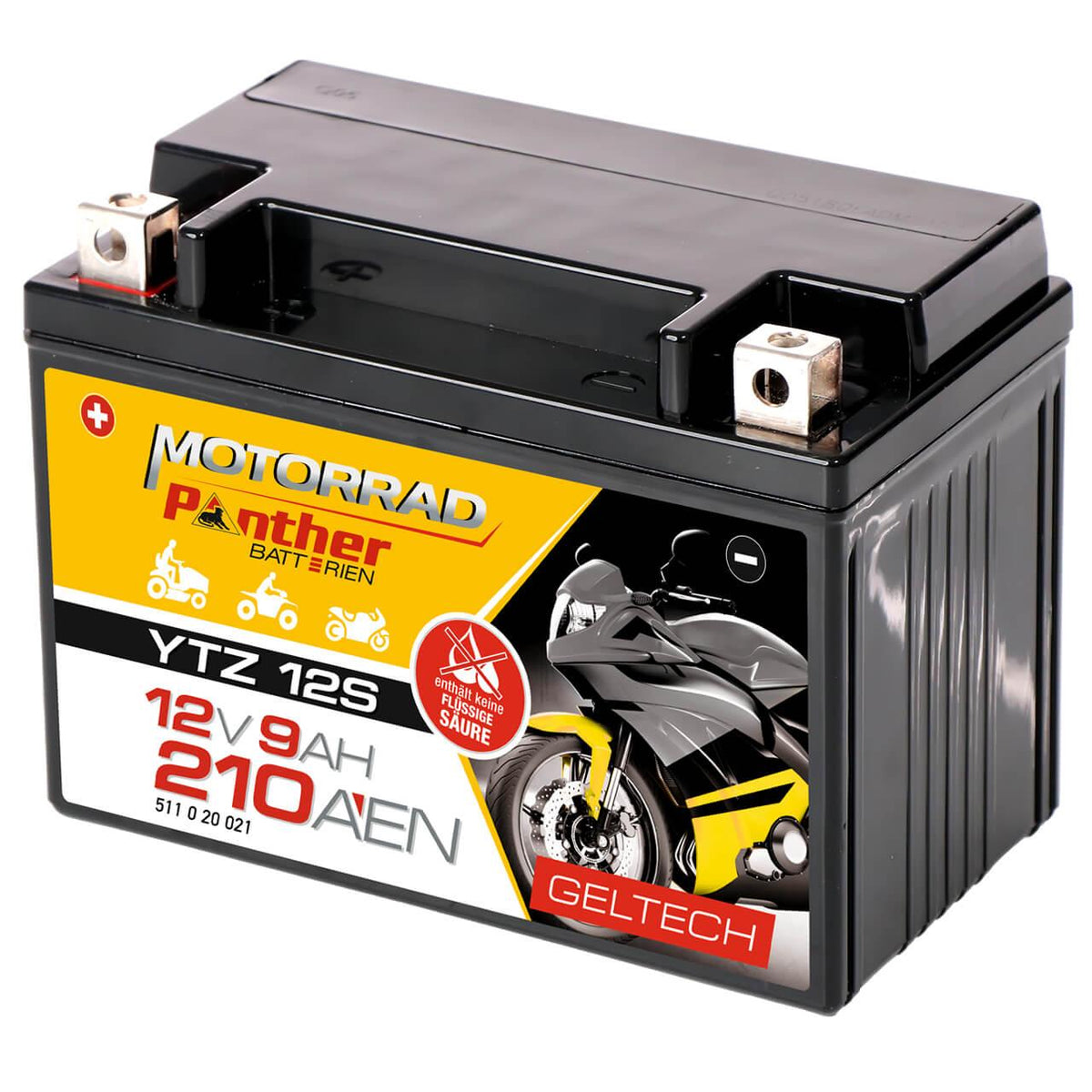 Panther Motorrad YTZ12S 51120 GEL 12V 9Ah 210A/EN