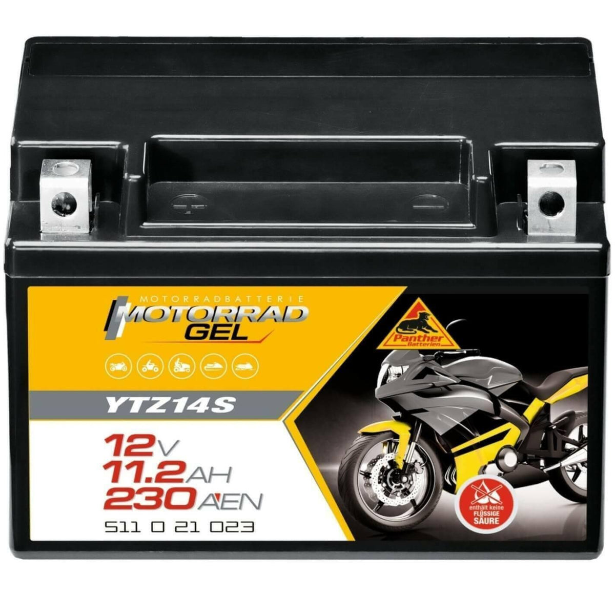 Panther Motorrad YTZ14S 51121 GEL 12V 11,5Ah 210A/EN