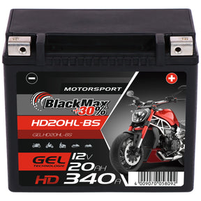 BlackMax +30% Motorsport HD GEL 12V 20Ah 340A/EN