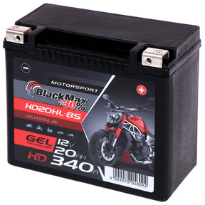 BlackMax +30% Motorsport HD GEL 12V 20Ah 340A/EN