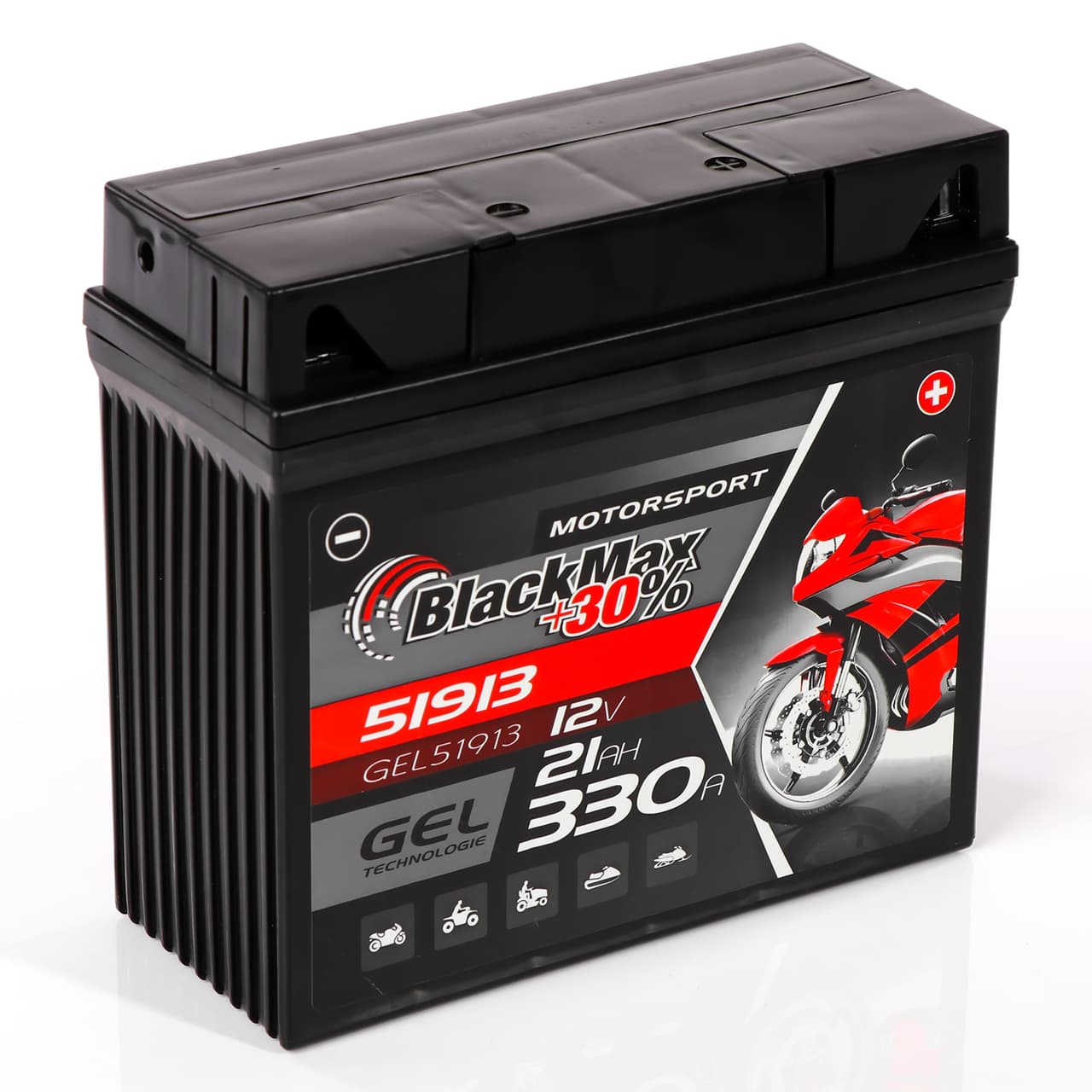 Batterie moto POWER Bike GEL 51913 GEL12-19 12v 21ah 300A