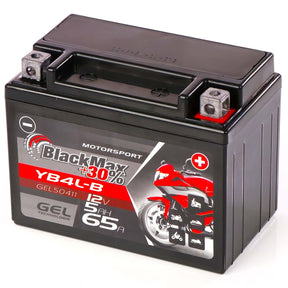 BlackMax +30% Motorsport YB4L-B 50411 GEL 12V 5Ah 65A/EN Motorradbatterie