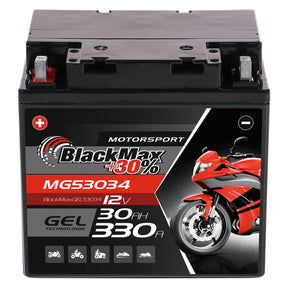 BlackMax +30% Motorsport 53034 GEL 12V 30Ah 330A/EN