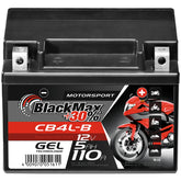 Motorradbatterie BlackMax Motorsport GEL YB4L-B 50411 12V 5Ah Front