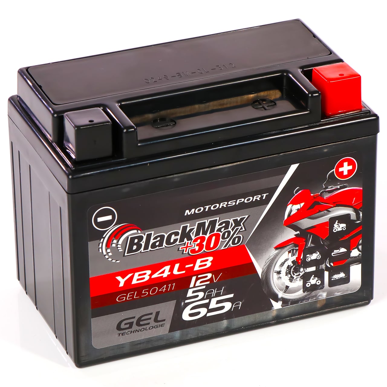 LANGZEIT YB4L-B GEL Roller Batterie 12V 5Ah 110A/EN GEL Batterie 12V  Motorradbatterie doppelte Lebensdauer entspricht CB4L-B 50411 12N4-3B  YB4L-A