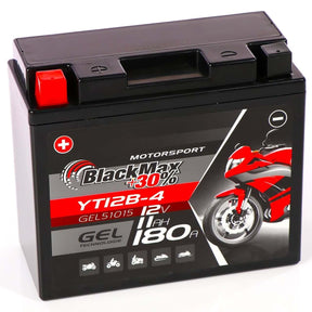 BlackMax +30% Motorsport YT12B-4 51015 GEL 12V 11Ah 180A/EN