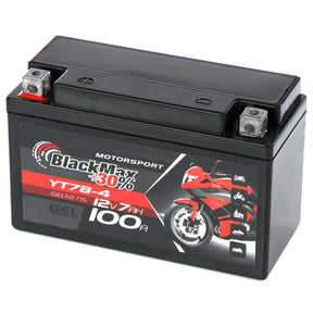 BlackMax +30% Motorsport YT7B-4 50715 GEL 12V 7Ah 100A/EN