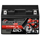 Motorradbatterie BlackMax Motorsport GEL YT9B-4 50815 12V 9Ah Front
