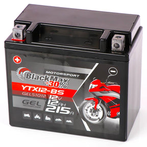 BlackMax +30% Motorsport YTX12-BS 51012 GEL 12V 12Ah 215A/EN