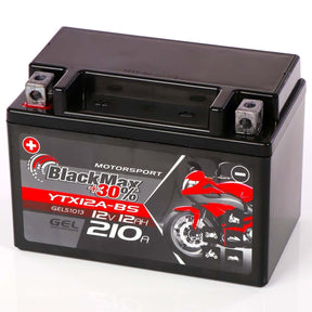 BlackMax +30% Motorsport YTX12A-BS 51013 GEL 12V 12Ah 210A/EN