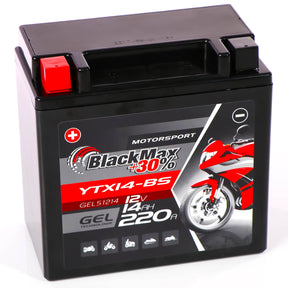 BlackMax +30% Motorsport YTX14-BS 51214 GEL 12V 14Ah 220A/EN