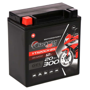 BlackMax +30% Motorsport YTX20CH-BS 52002 GEL 12V 20Ah 300A/EN