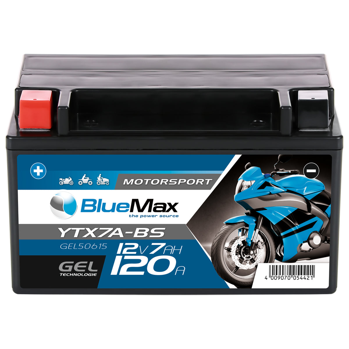 BLUEMAX Motorsport 50615 GEL 12V 7Ah 120A/EN