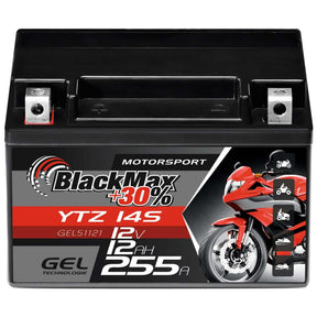 BlackMax +30% Motorsport YTZ14S 51121 GEL 12V 12Ah 255A/EN