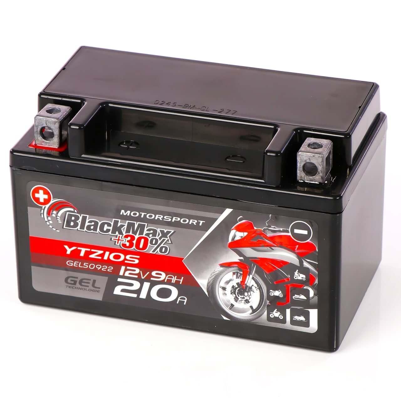 BlackMax +30% Motorsport YTZ10S 50922 GEL 12V 9Ah 210A/EN Motorradbatterie Neu BlackMax +30% Motorsport YTZ10S 50922 GEL 12V 9Ah 210A/EN Motorradbatterie Neu
