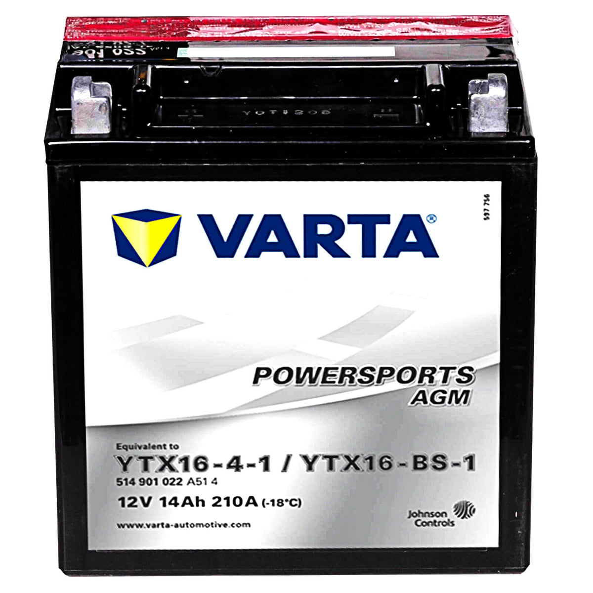 Varta Powersports 514901 AGM 12V 14Ah 210A