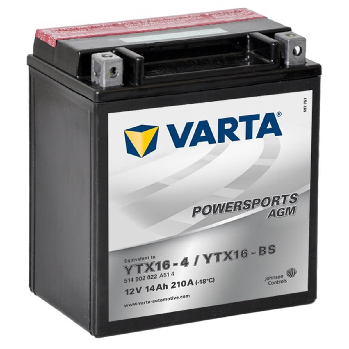 Varta Powersports 514902 AGM 12V 14Ah 210A