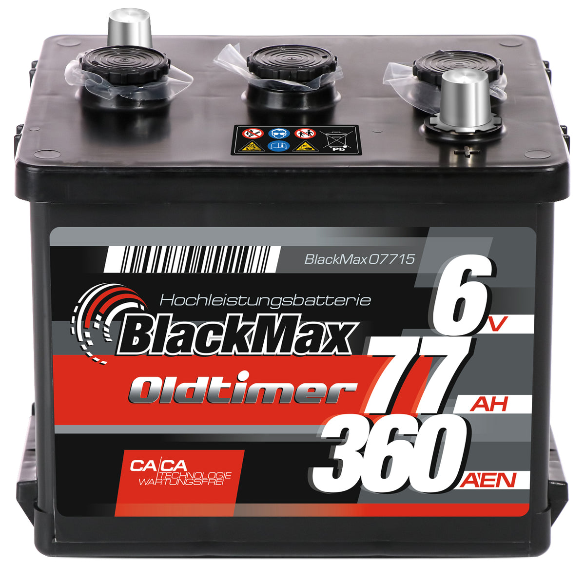 BlackMax07715 6V 77Ah 360A/EN trocken