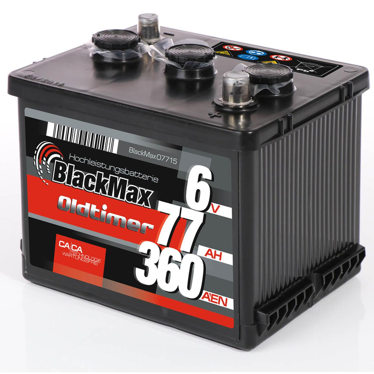 BlackMax07715 6V 77Ah 360A/EN trocken