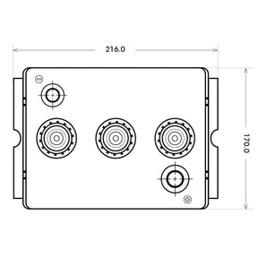 Autobatterie BlackMax Oldtimer 6V 77Ah technische Zeichnung oben