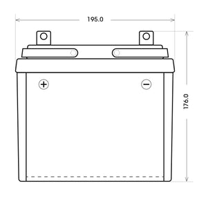 BLUEMAX U1 12V 32Ah 350A/EN Rasentraktor Batterie