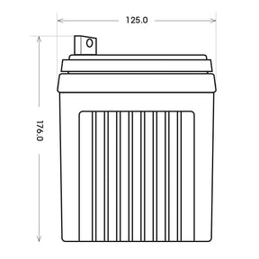 BLUEMAX U1 12V 32Ah 350A/EN Rasentraktor Batterie