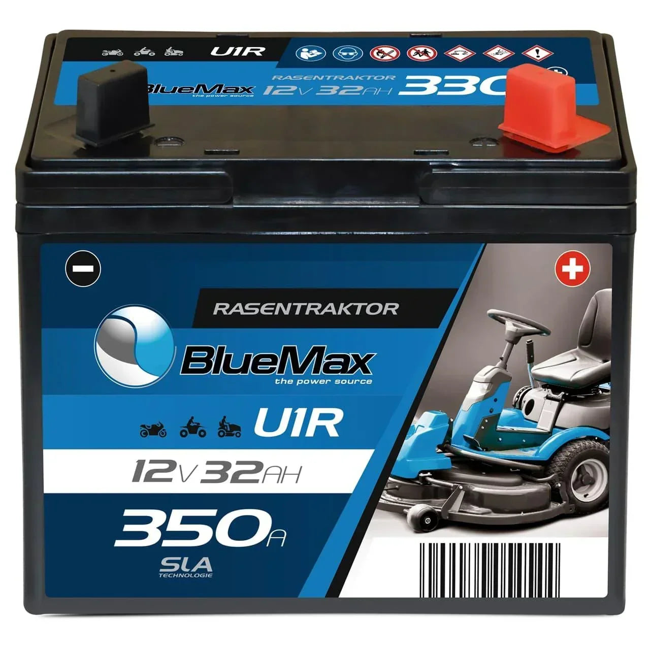 Rasentraktor Batterie BLUEMAX U1R 12V 32Ah Front