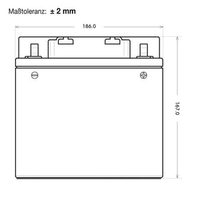 GreenMax GEL 53030 12V 35Ah 440A/EN Rasentraktor Batterie