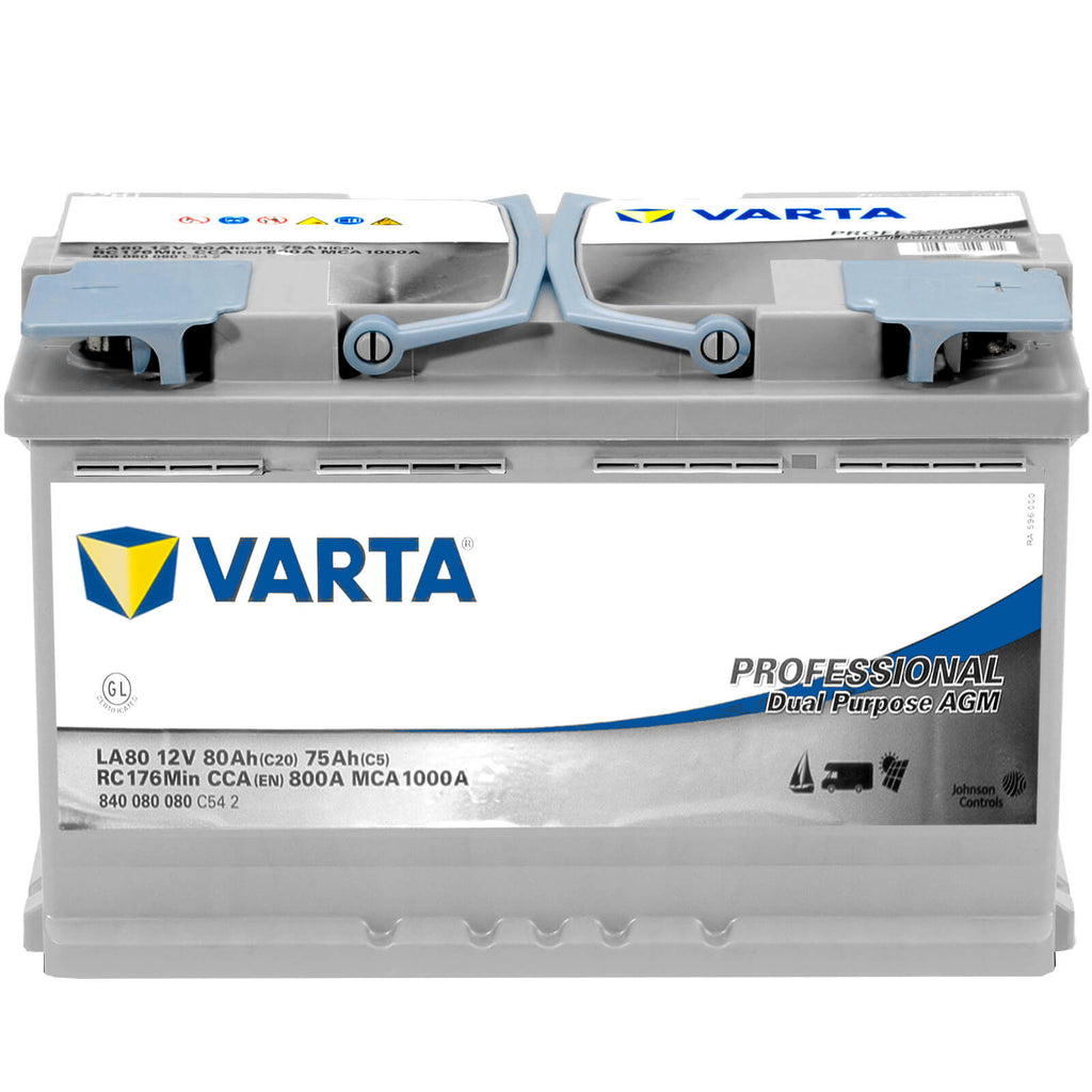 Batterie 12V 80Ah 840A AGM Start & Stop sans entretien pour VUL et