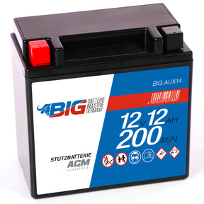 BIG AUX14 Premium Stützbatterie AGM 12V 12Ah 200A/EN