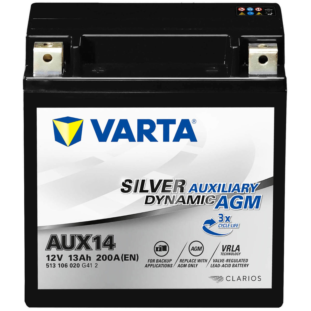 Varta AUX14 Silver Dynamic Auxiliary AGM 12V 13Ah 200A/EN