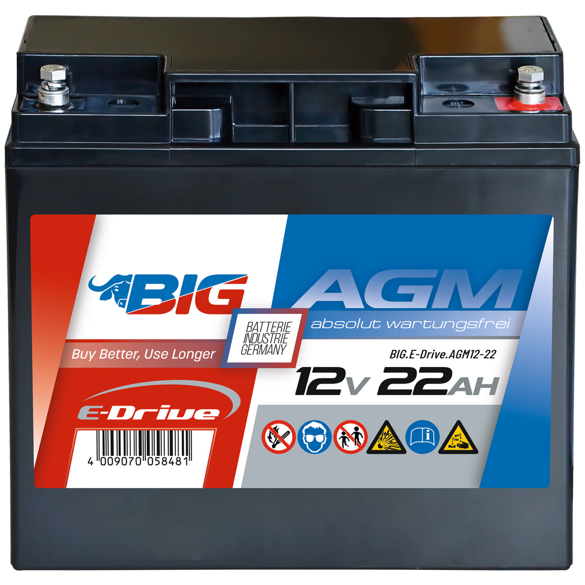 BIG E-Drive AGM 12V 22Ah