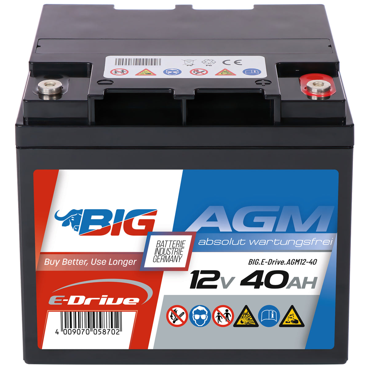 BIG E-Drive AGM 12V 40Ah