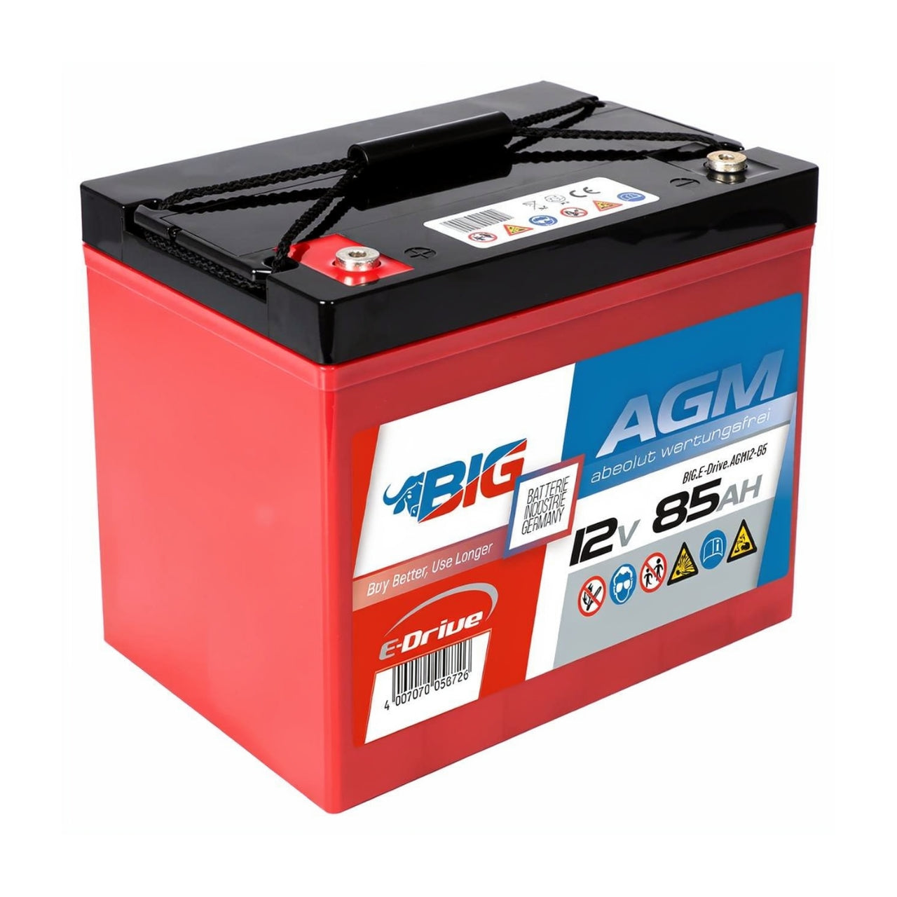 BIG E-Drive AGM 12V 85Ah Traktionsbatterie