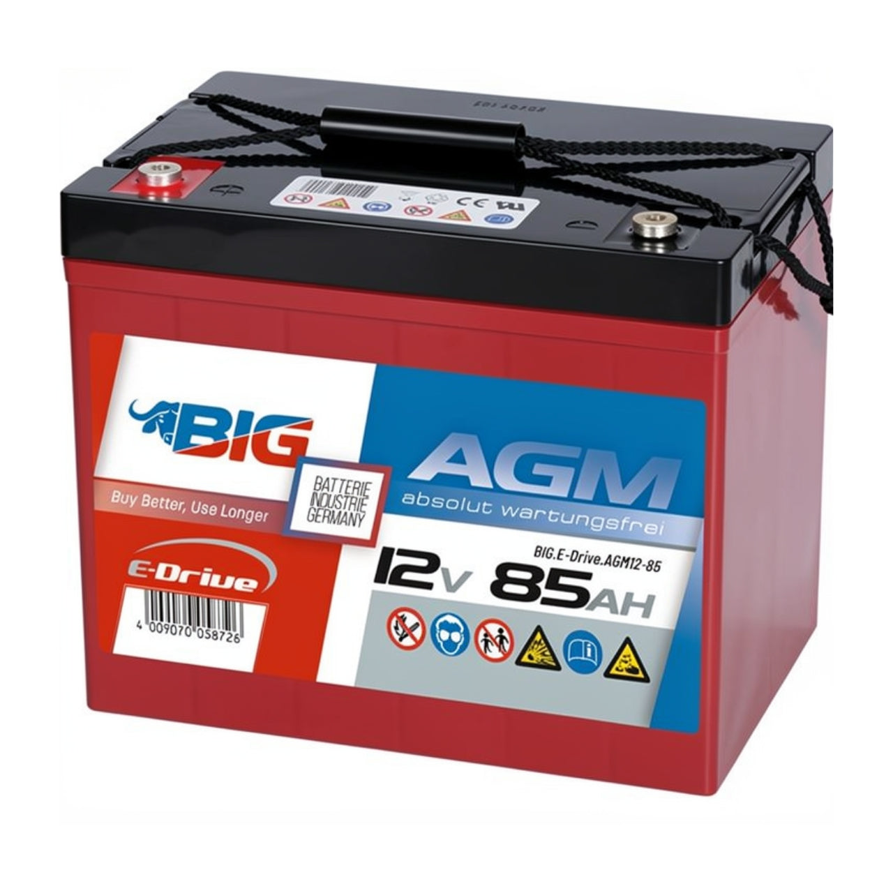 BIG E-Drive AGM 12V 85Ah Traktionsbatterie