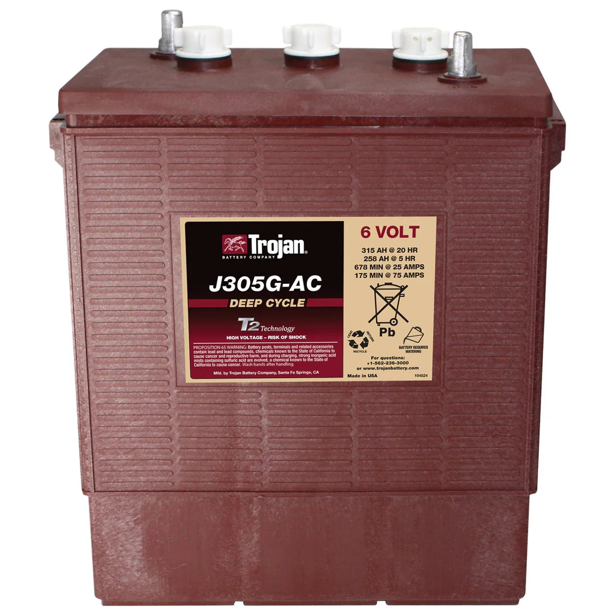 Trojan J305G-AC 6V 315Ah Traktionsbatterie