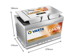 Varta Professional LI-ION LL100LT 12,8V 100Ah Versorgerbatterie mit Zellheizfunktion