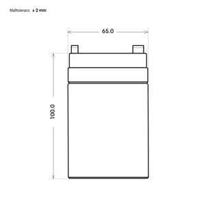 Versorgerbatterie BLUEMAX Fishermans Energy AGM 12V 7,2Ah technische Zeichnung Seite
