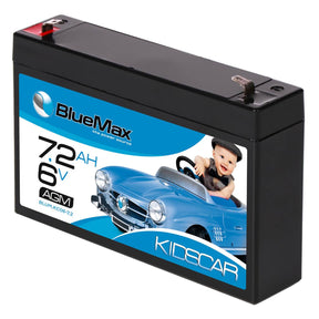 Kinder Elektrofahrzeug Batterie BLUEMAX KidsCar AGM 6V 7.2Ah Seite rechts