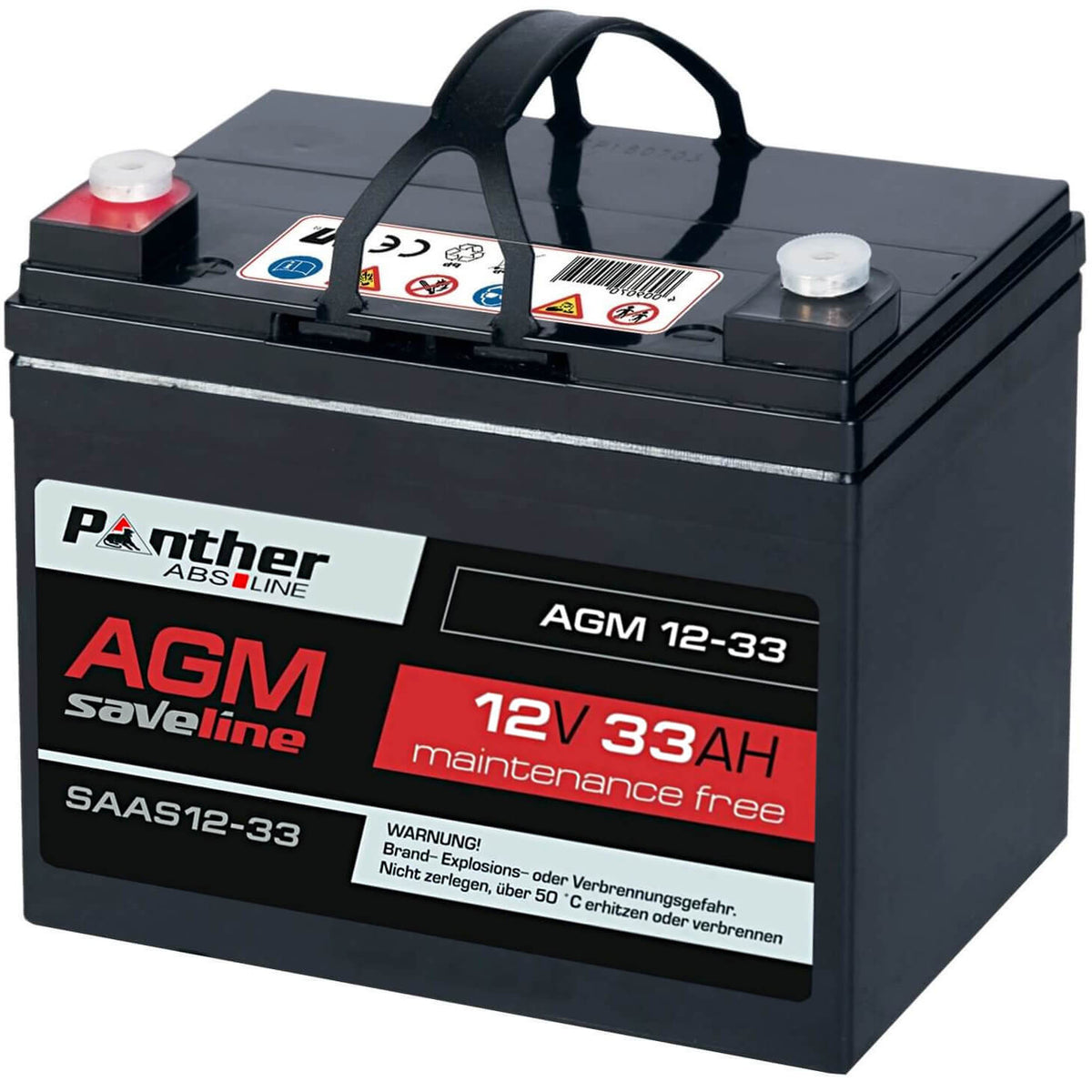 AGM Gel Batterie 12V 3,4Ah Bleiakku MP3,4-12 4,8mm Flachstecker Anschluss  wartungsfrei