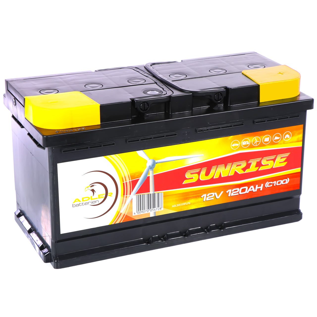 Solarbatterie 12V 100Ah Wohnmobil Versorgung Antrieb Beleuchtung Batterie  120AH