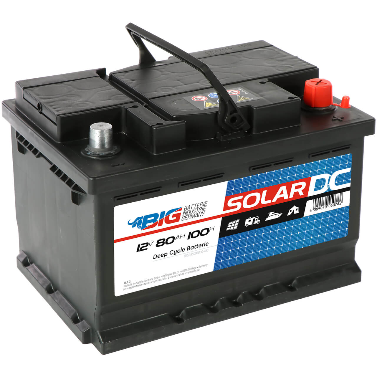 BIG Professional Solar DC 95502 12V 80Ah C100 Versorgerbatterie