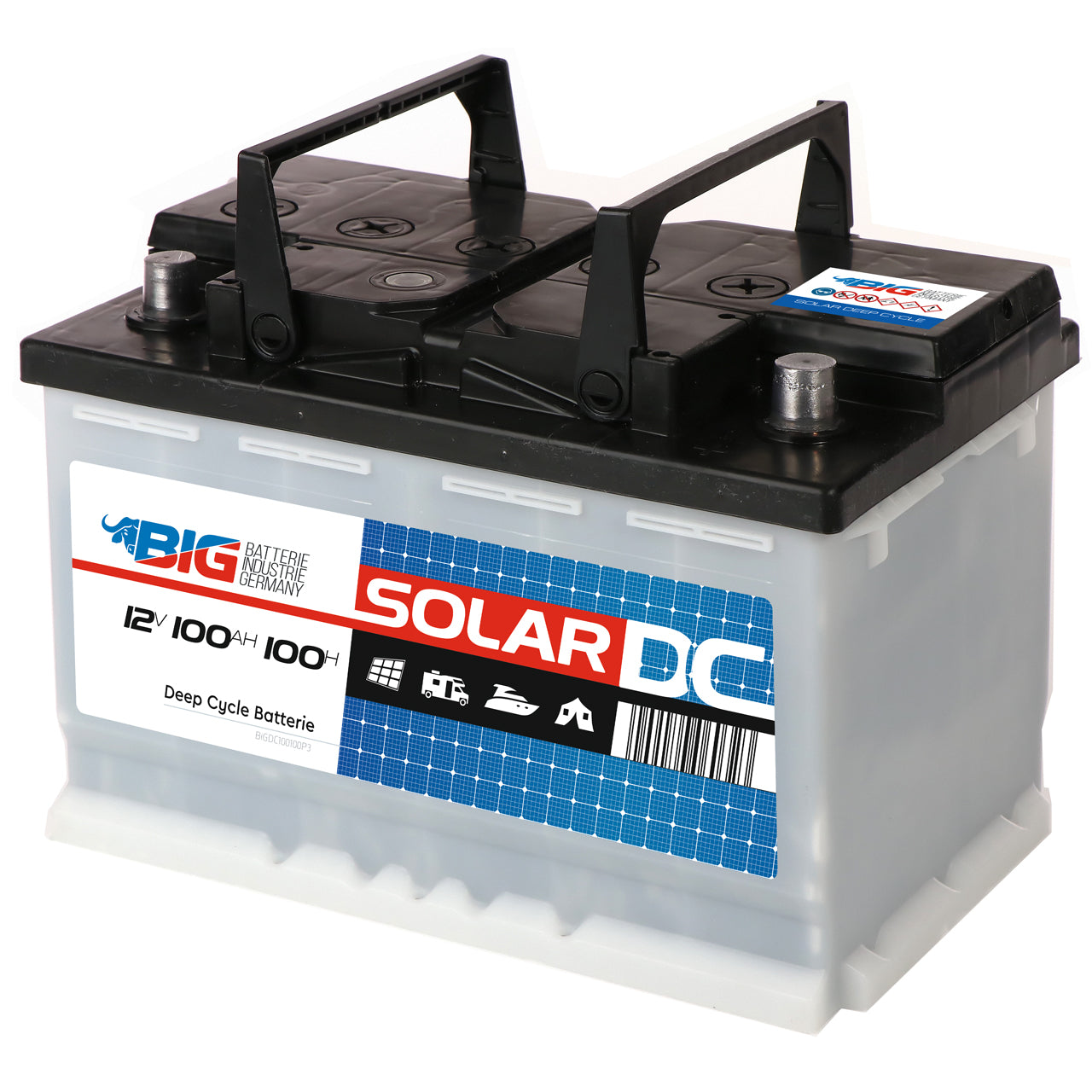 BIG Versorgungsbatterie 100Ah 12V Solar-Batterie 95602