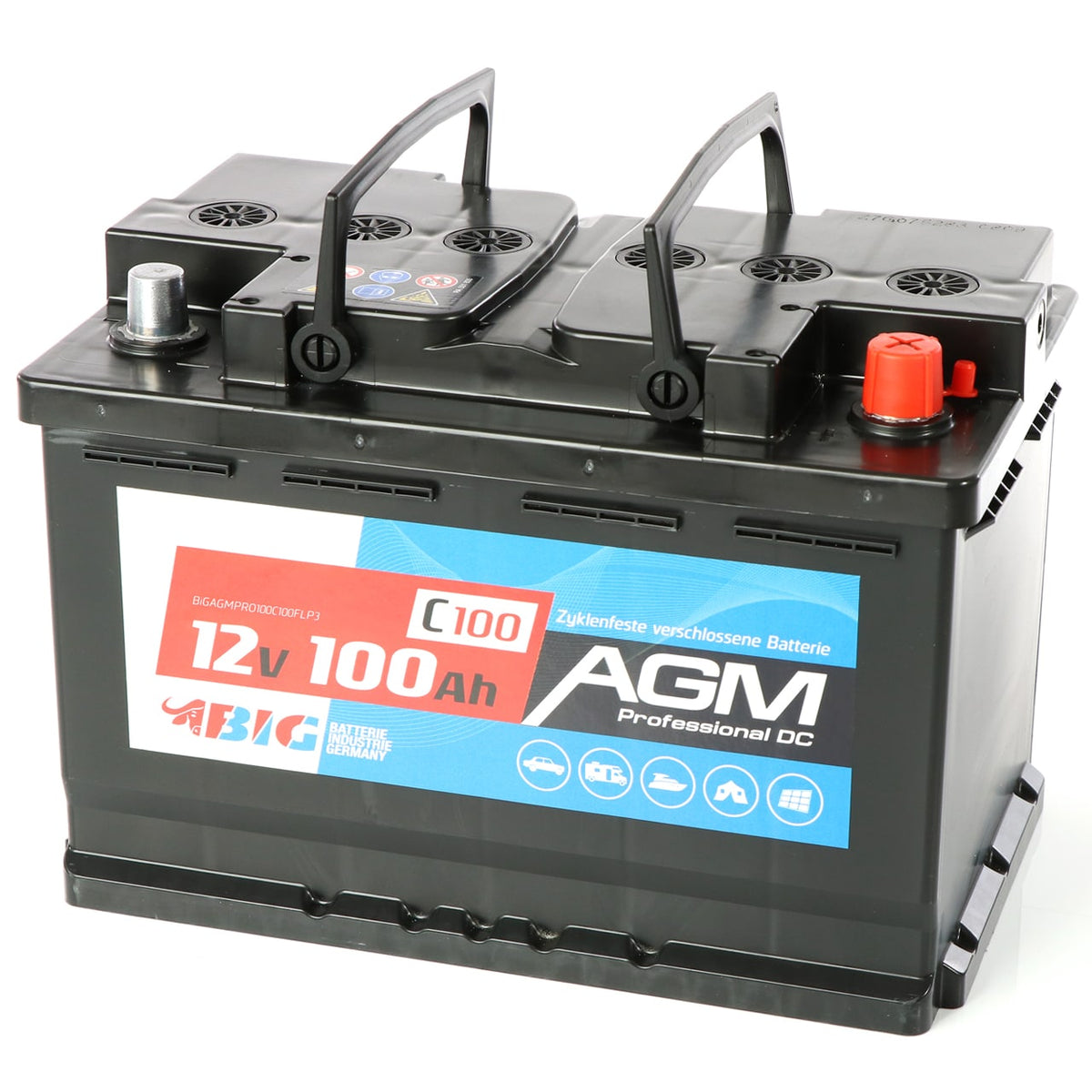 AGM Batterie 120Ah 12V Mobile Edition Wohnwagen, Mover, Solar & Camping  Solarbatterie, Bootsbatterie & Wohnmobil Batterie – 12V 120 Ah Batterie Akku  : : Elektronik & Foto
