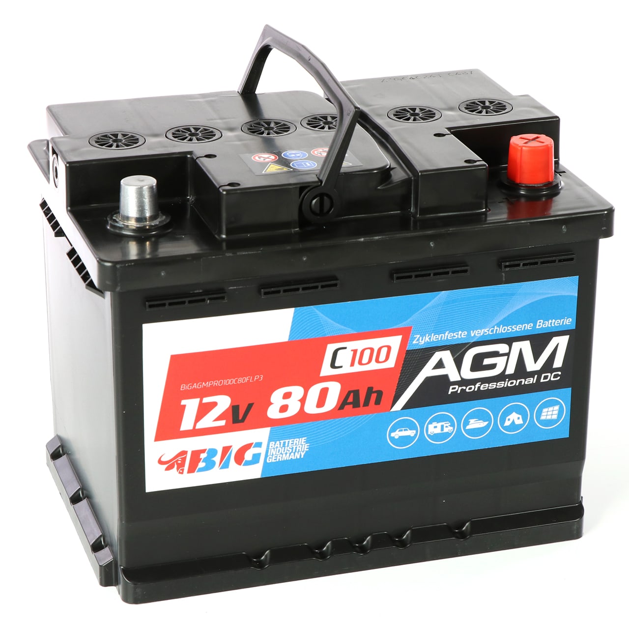 Batterien OGIV12800LW  AGM Batterie 12V 80Ah