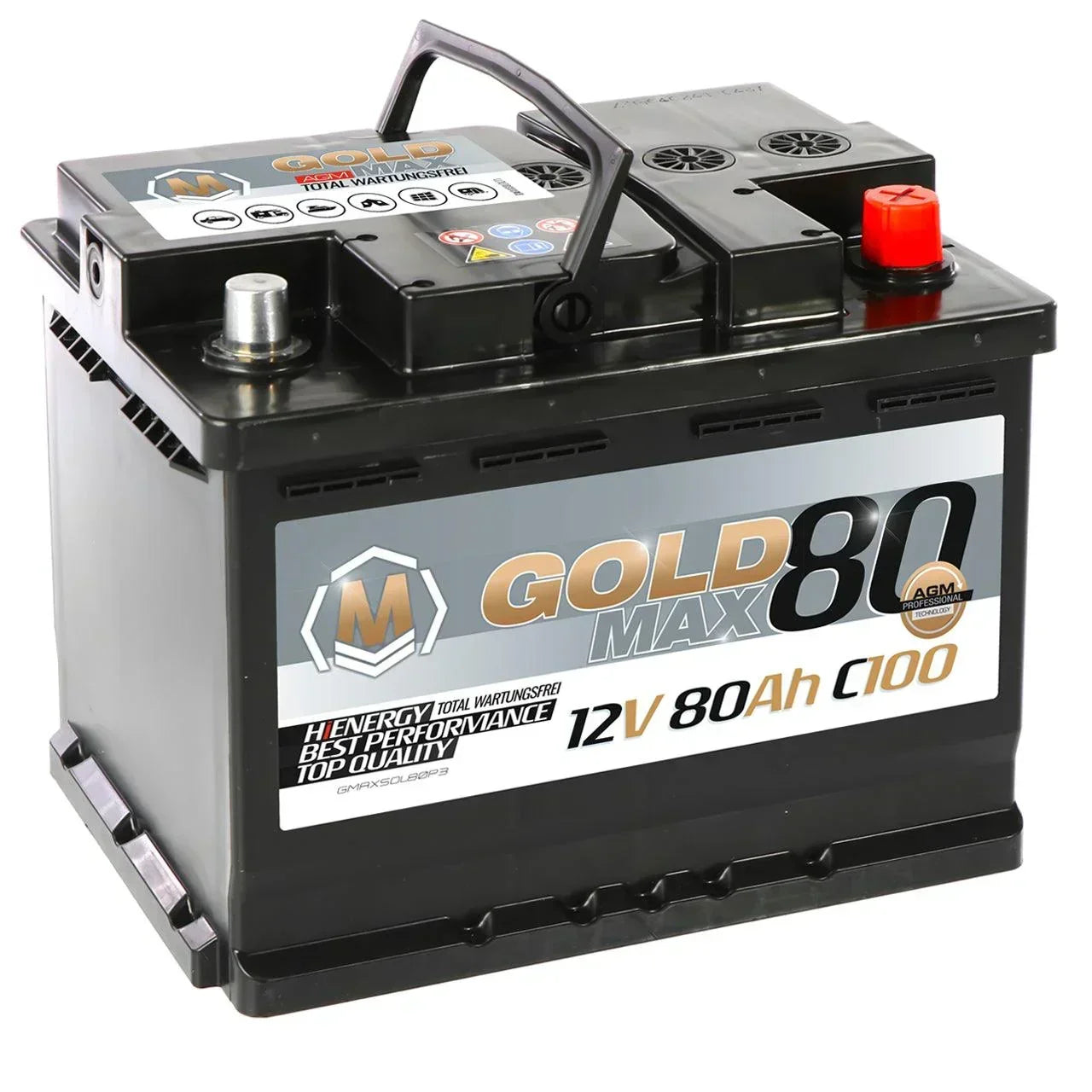 GoldMax AGM 12V 80Ah C100 Versorgerbatterie
